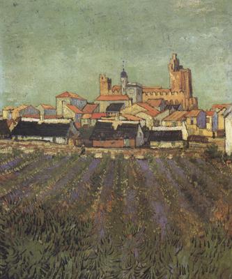 Vincent Van Gogh View of Saintes-Maries (nn04) china oil painting image